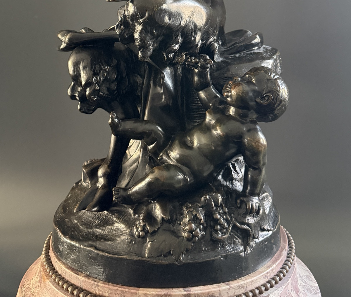 After Clodion, Sculpture, Bronze Group Of Fauness, 19th Century-photo-7