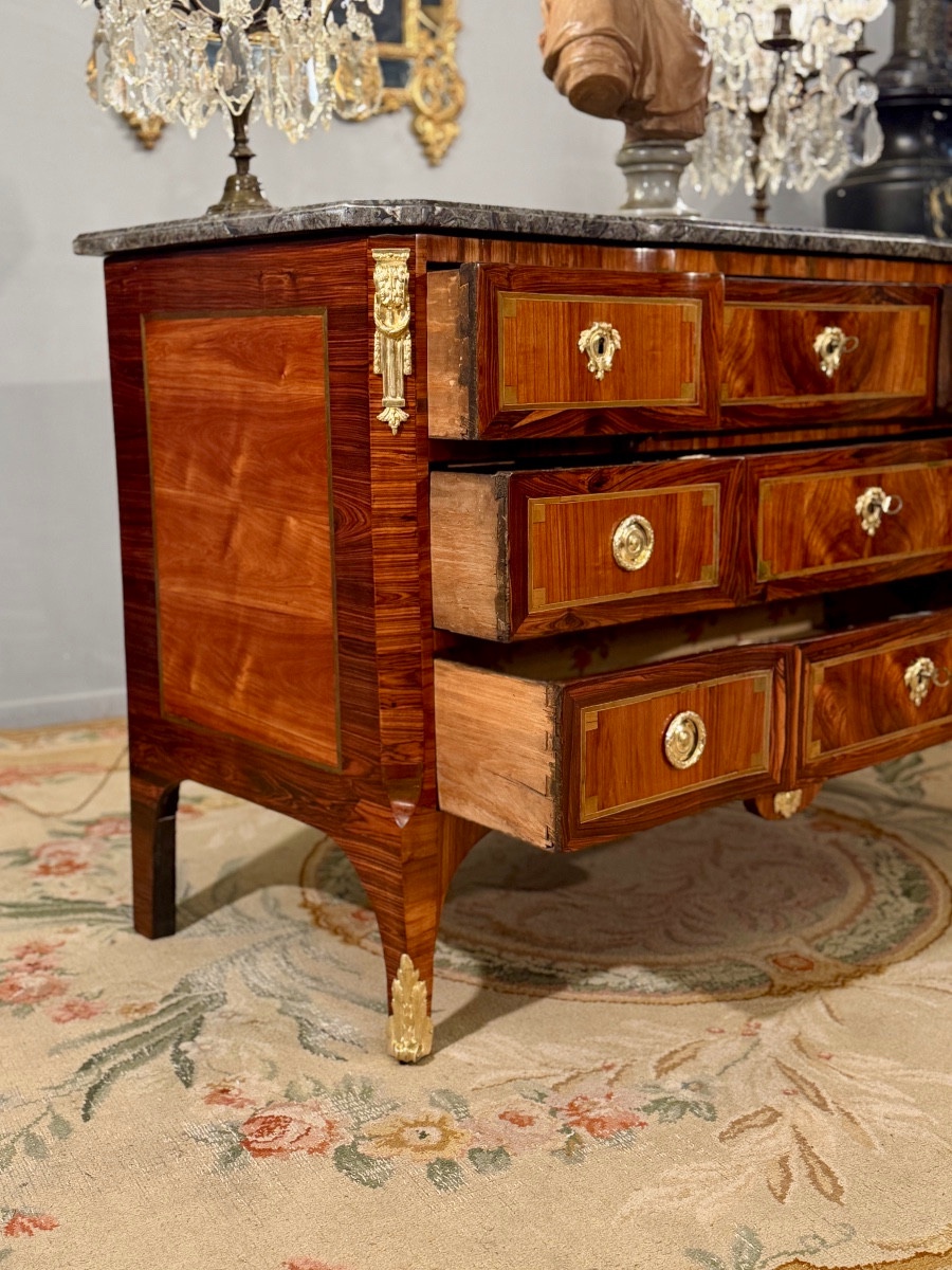 Marquetry Commode From The Louis XV-louis XVI Transitional Period, Circa 1770-photo-3