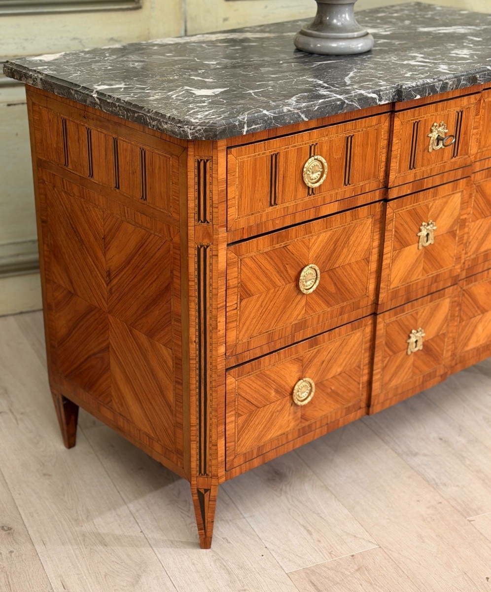 Commode en Marqueterie d'Epoque Louis XVI, Vers 1780-photo-1