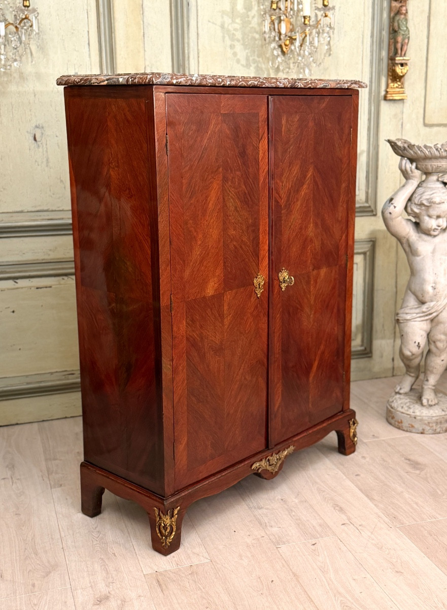 Petite Armoire, Meuble à Hauteur d'Appui d'Epoque Régence, Vers 1720.-photo-2