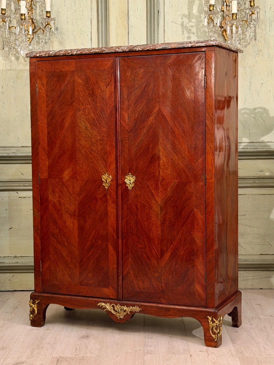Petite Armoire, Meuble à Hauteur d'Appui d'Epoque Régence, Vers 1720.-photo-6