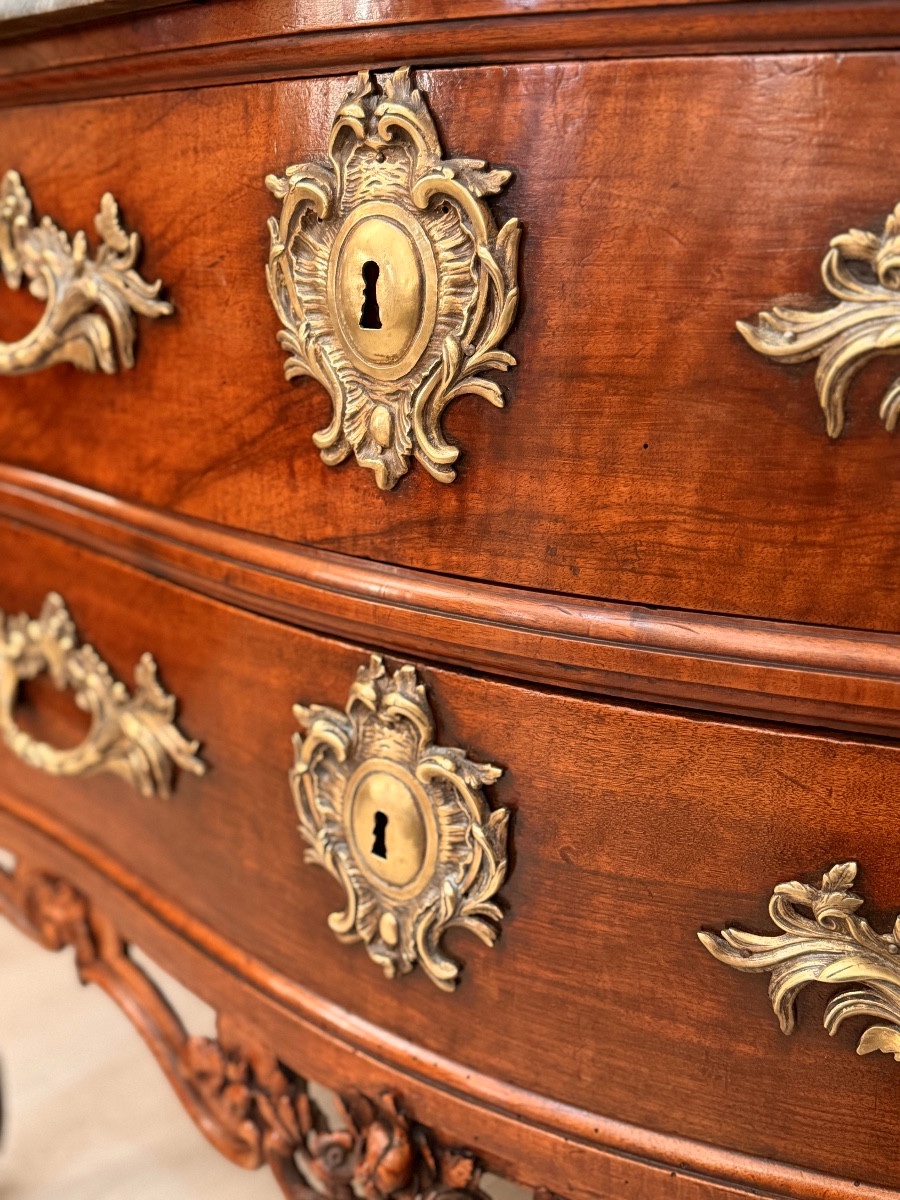 Provençal Walnut Chest Of Drawers From The Louis XV-louis XVI Transitional Period, 18th Century.-photo-1