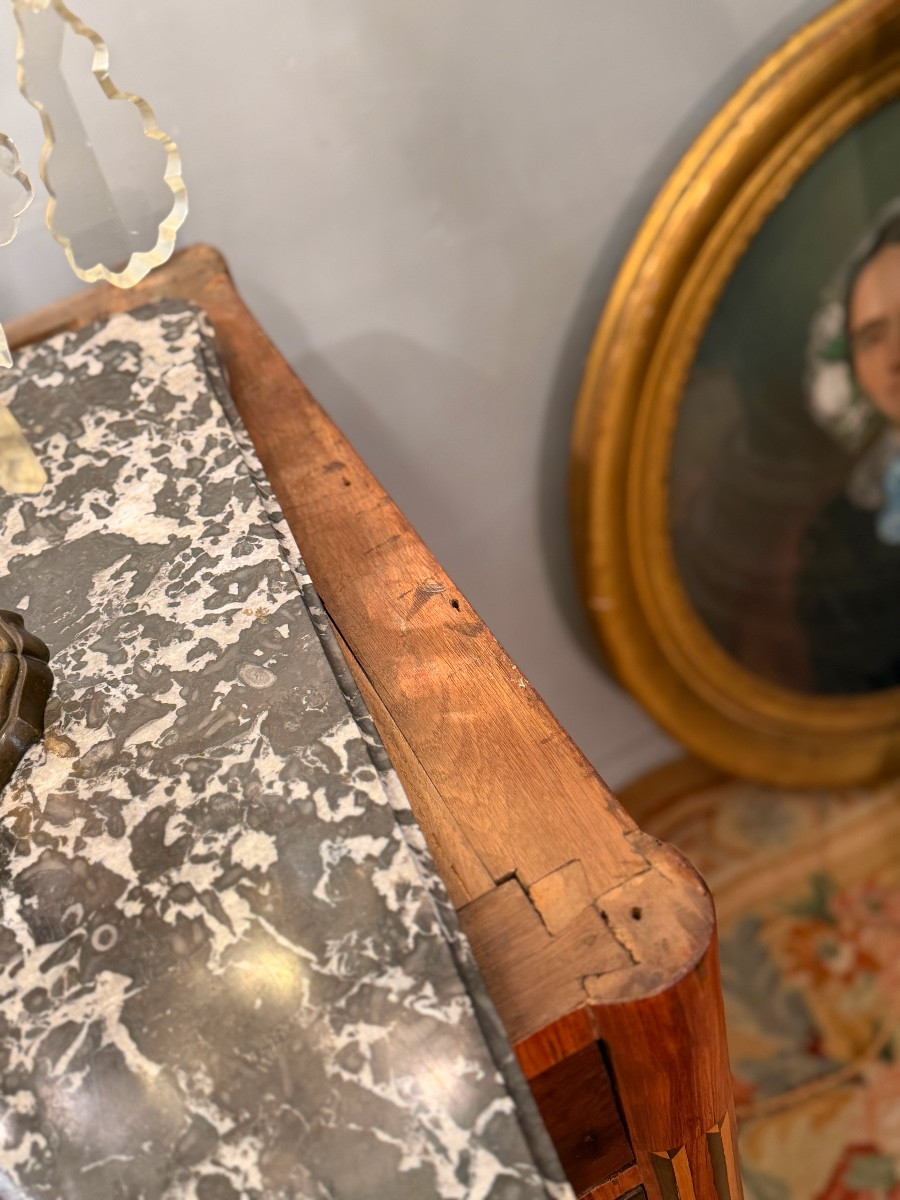 Commode en Marqueterie d'Epoque Louis XVI, Vers 1780-photo-8