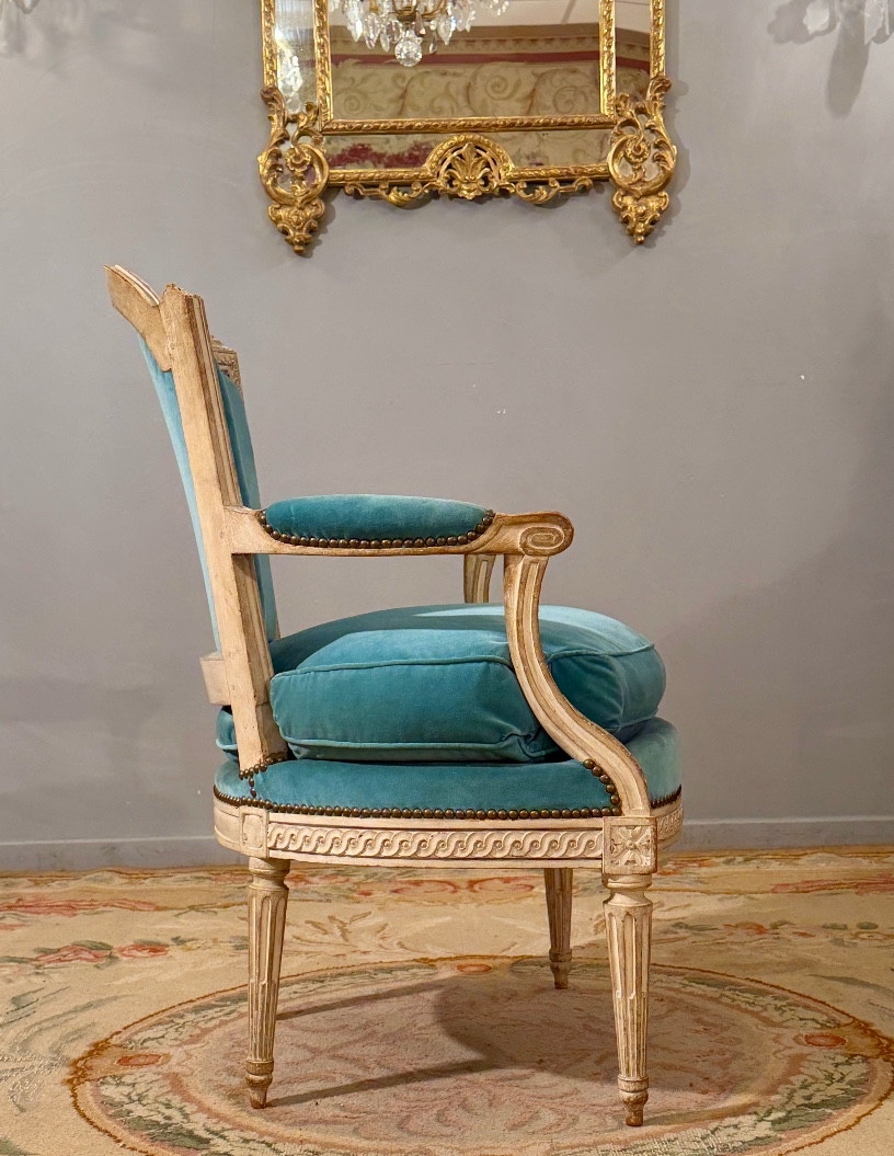 Georges Jacob, Louis XVI Period Stamped Armchair, Circa 1770-photo-7
