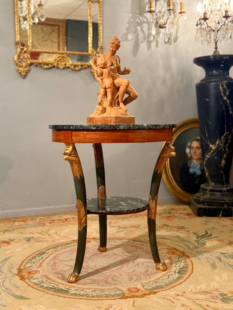 Guéridon en Acajou d'Epoque Consulat, Vers 1800-photo-2