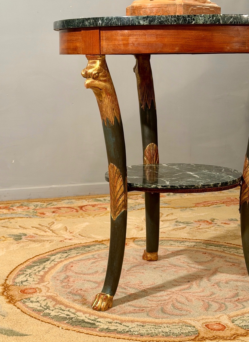 Guéridon en Acajou d'Epoque Consulat, Vers 1800-photo-3
