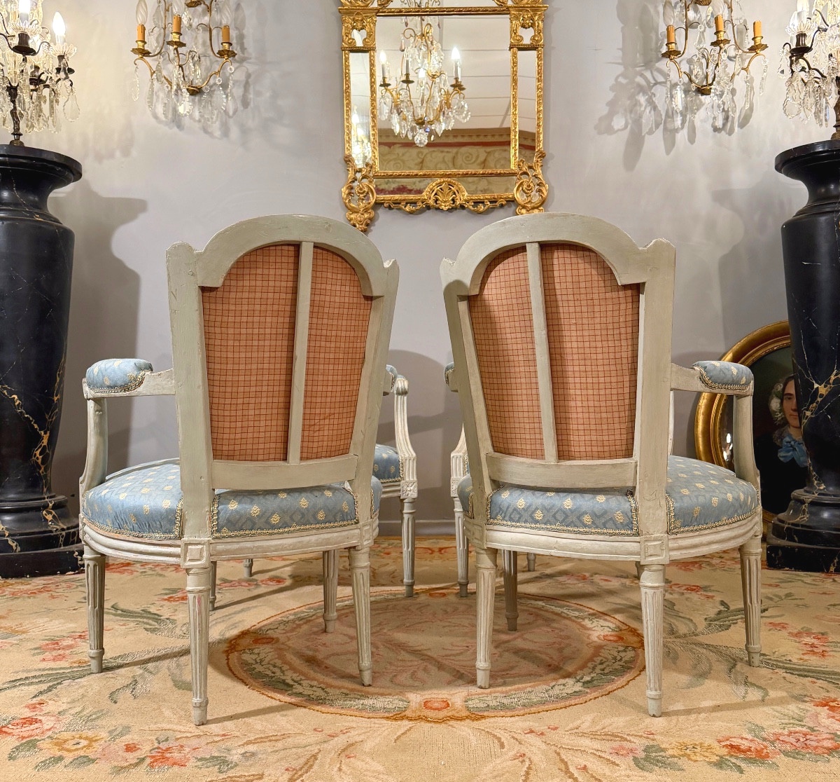 Denis Jullienne, Set Of 4 Louis XVI Period Stamped Armchairs, Circa 1780-photo-1