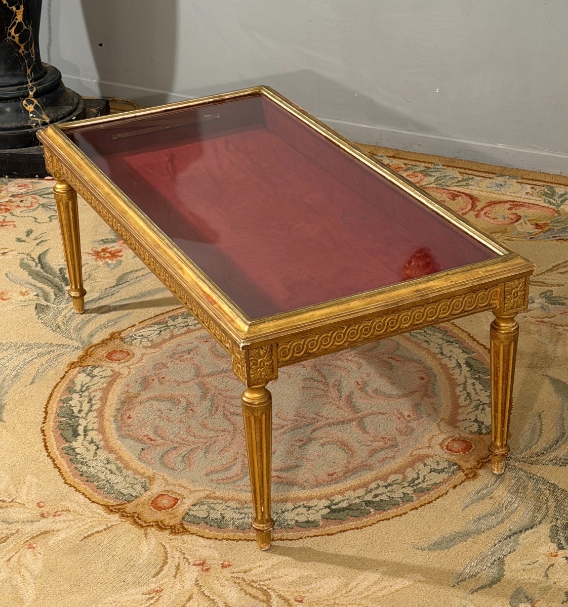 Meuble de Présentation en Bois Doré de Style Louis XVI, Fin XIXème-photo-3