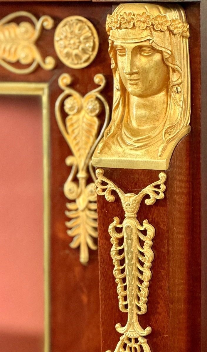 Mahogany Display Cabinet From The Empire Period, 19th Century, Circa 1810 -photo-1