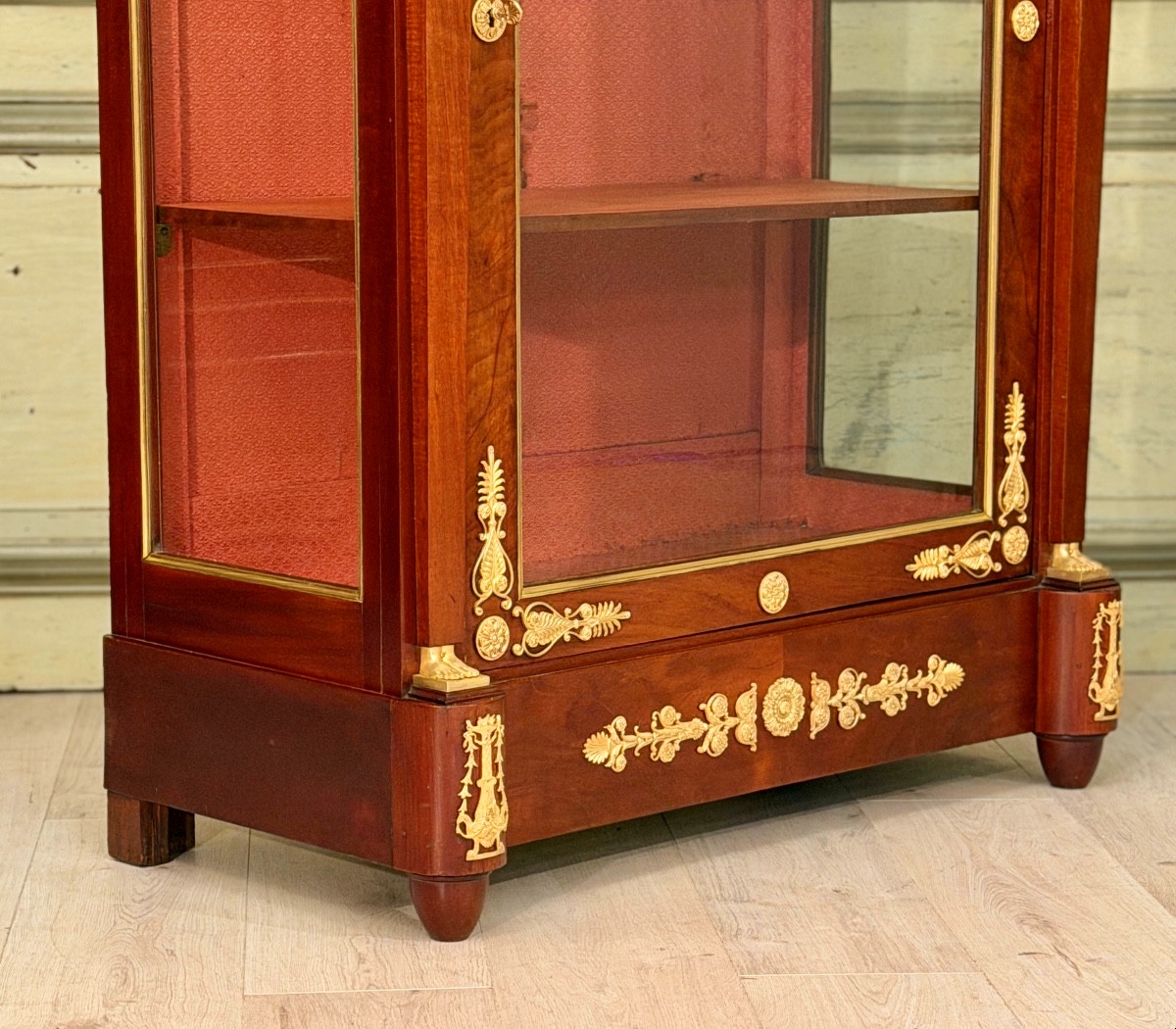 Mahogany Display Cabinet From The Empire Period, 19th Century, Circa 1810 -photo-3