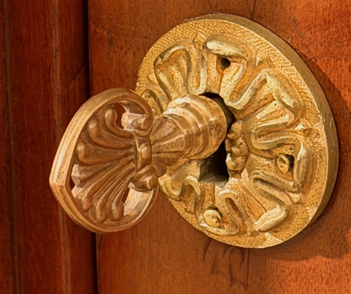 Mahogany Display Cabinet From The Empire Period, 19th Century, Circa 1810 -photo-5
