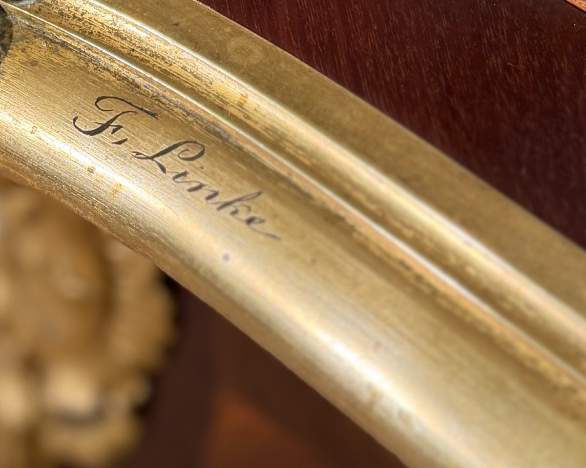 François Linke, Bureau Plat en Marqueterie Signé, de Style Louis XV, (1855 - 1946)-photo-1