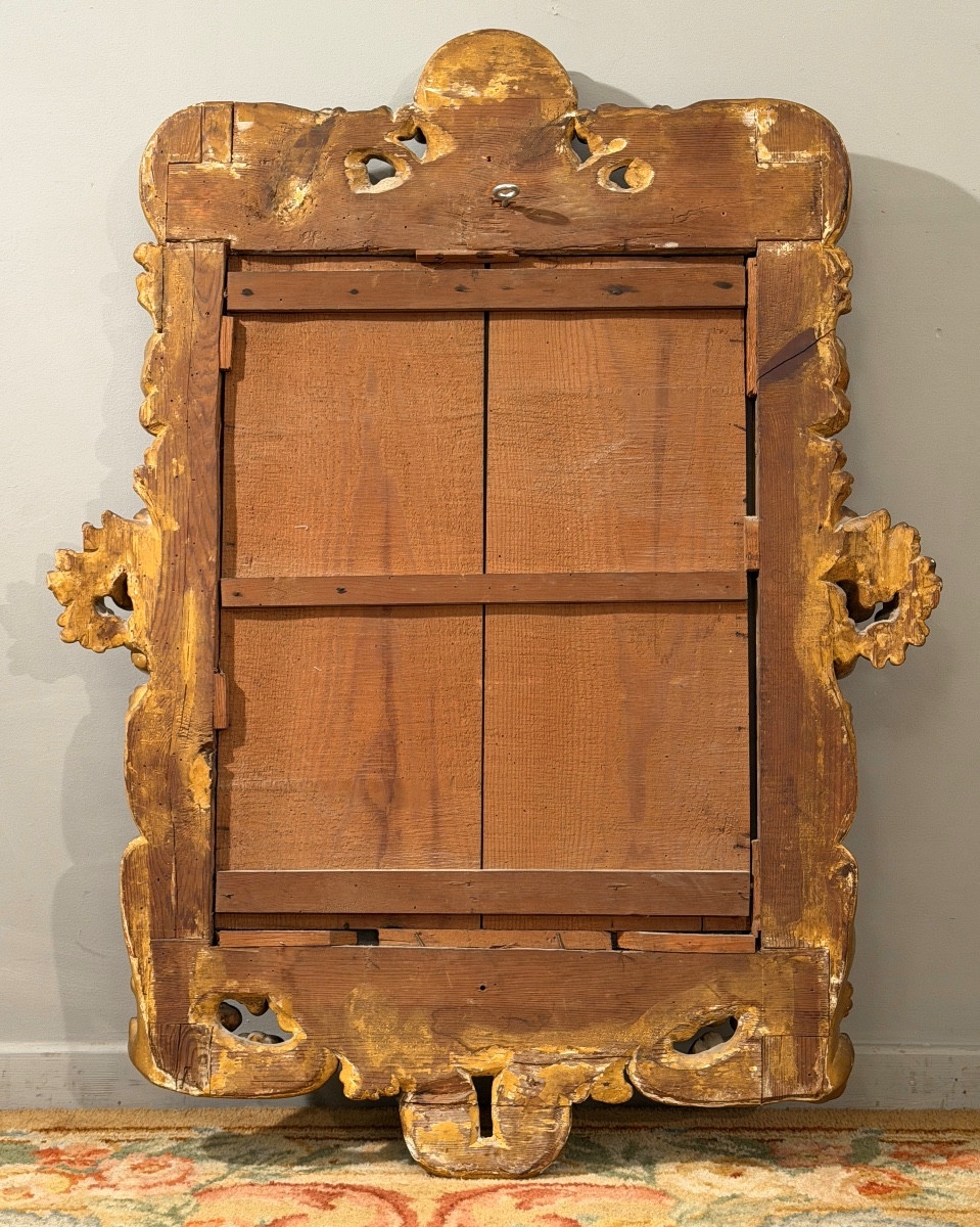 Carved And Gilded Wooden Mirror From The Louis XV Period, Circa 1750-photo-2