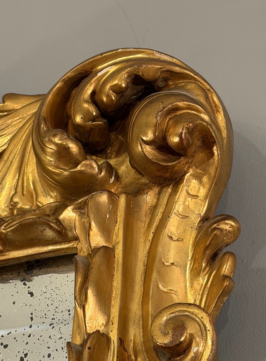 Carved And Gilded Wooden Mirror From The Louis XV Period, Circa 1750-photo-5