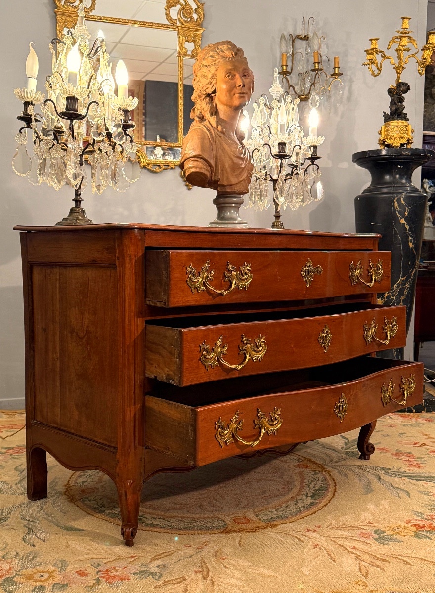 Louis XV Period Bombé Commode, 18th Century, Circa 1750-photo-4