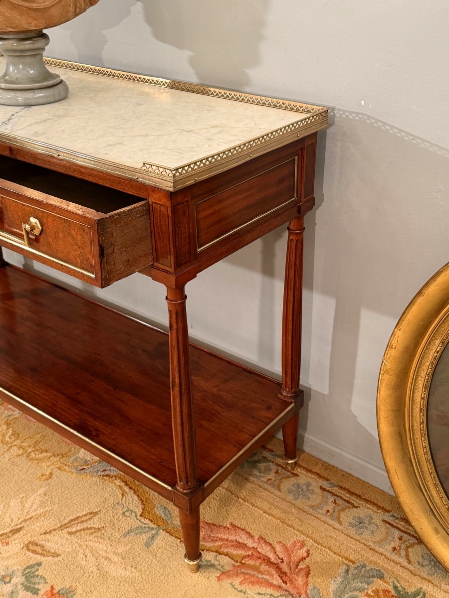 Louis XVI Period Mahogany Console Table, Circa 1780-photo-4
