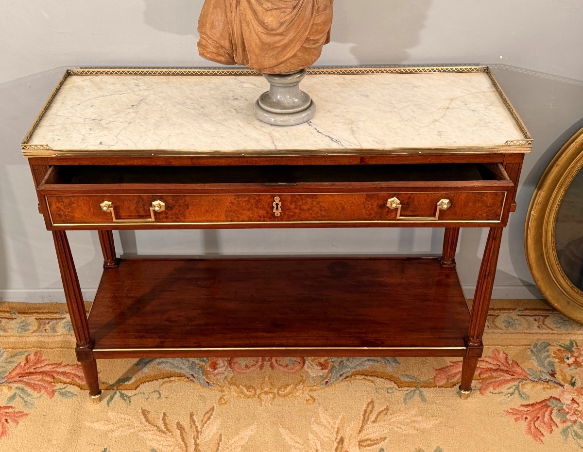 Louis XVI Period Mahogany Console Table, Circa 1780-photo-4