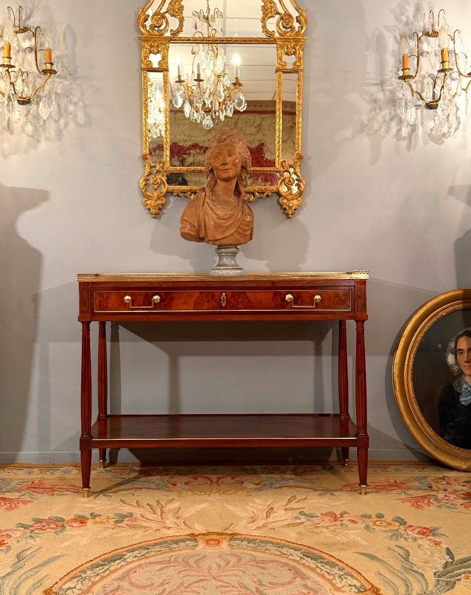 Louis XVI Period Mahogany Console Table, Circa 1780-photo-5