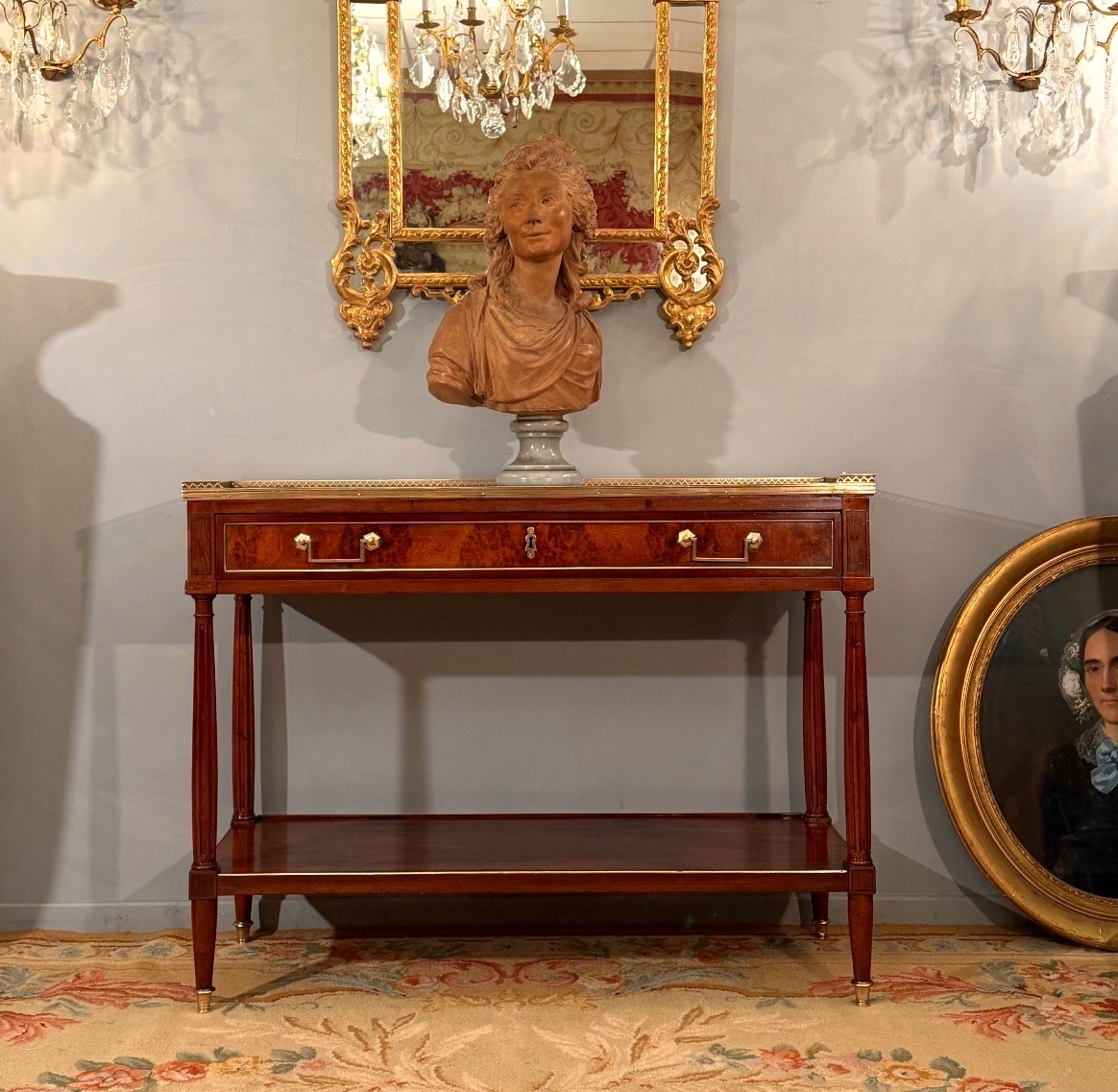 Louis XVI Period Mahogany Console Table, Circa 1780