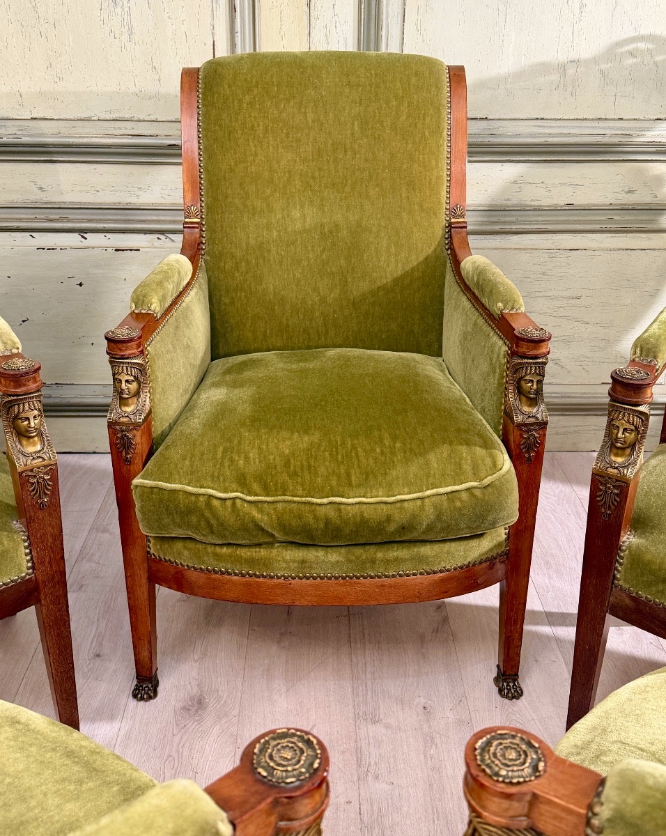 Mobilier de Salon en Acajou d'Epoque Empire, XIXème-photo-8