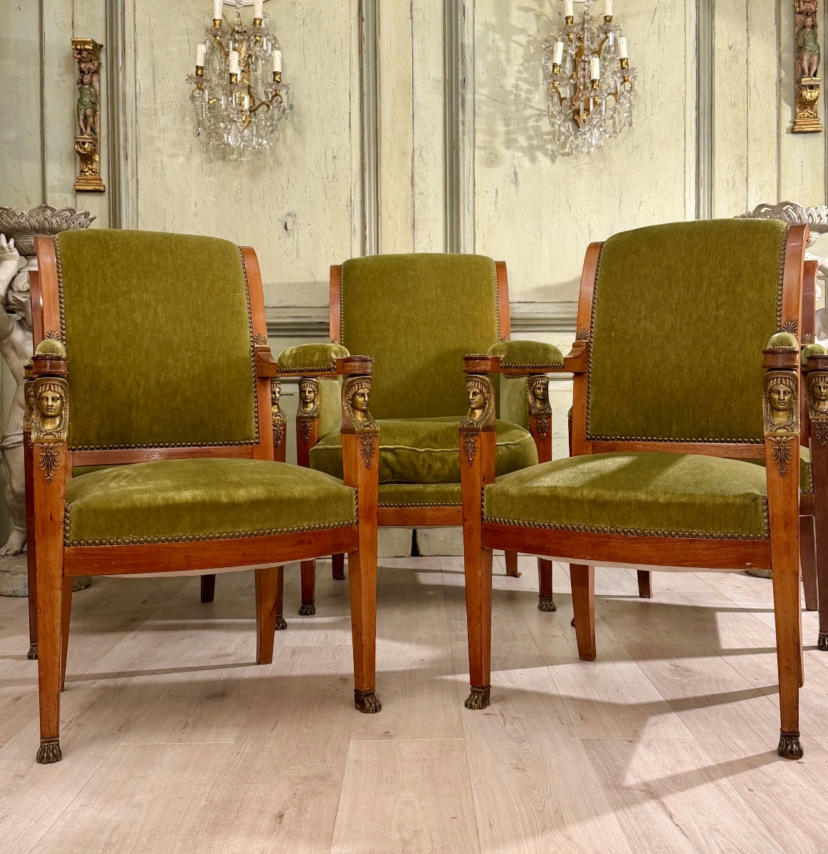 Mobilier de Salon en Acajou d'Epoque Empire, XIXème