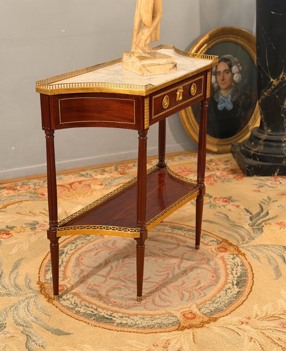 Console en Acajou d'Epoque Louis XVI, Vers 1780-photo-2