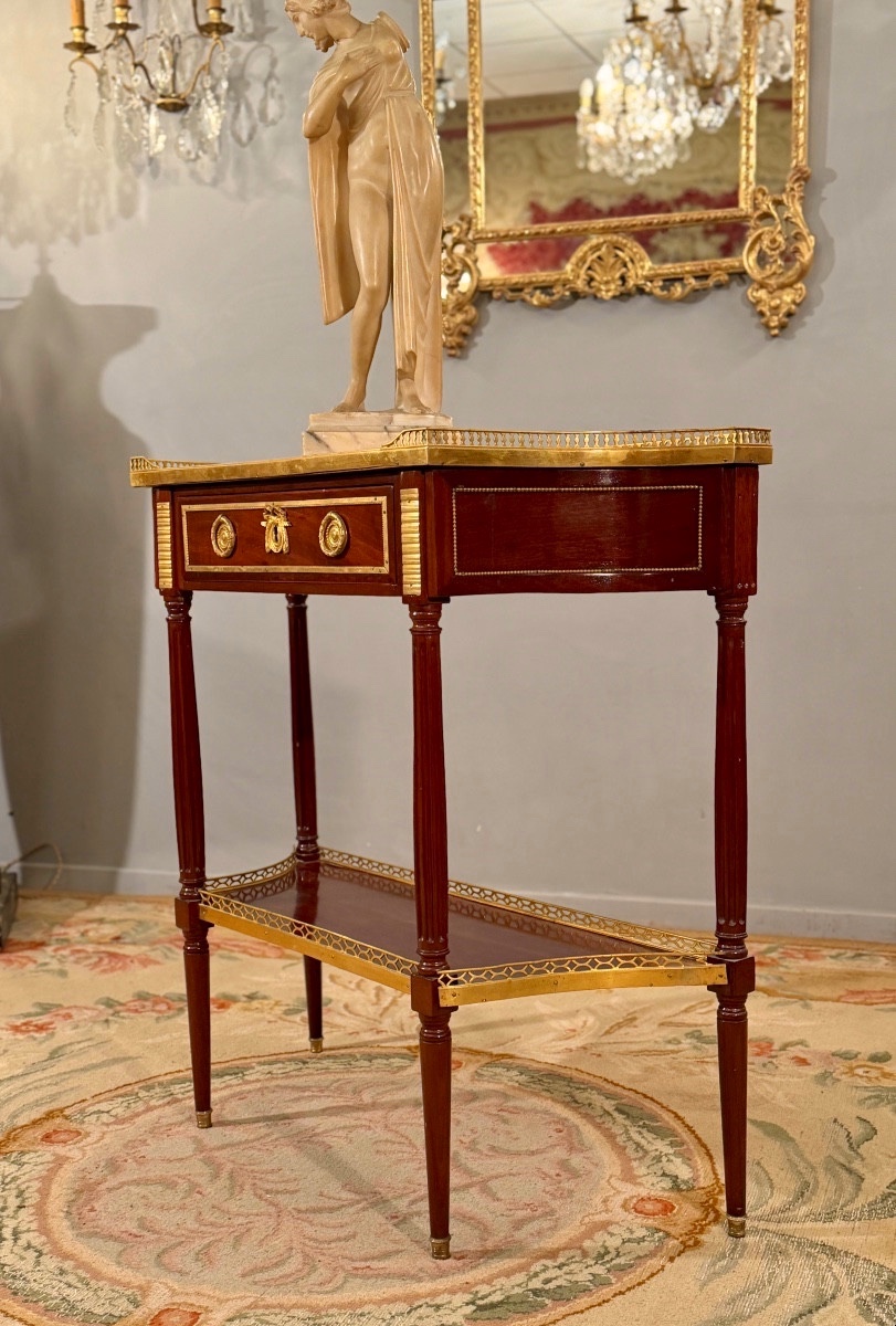 Console en Acajou d'Epoque Louis XVI, Vers 1780-photo-4