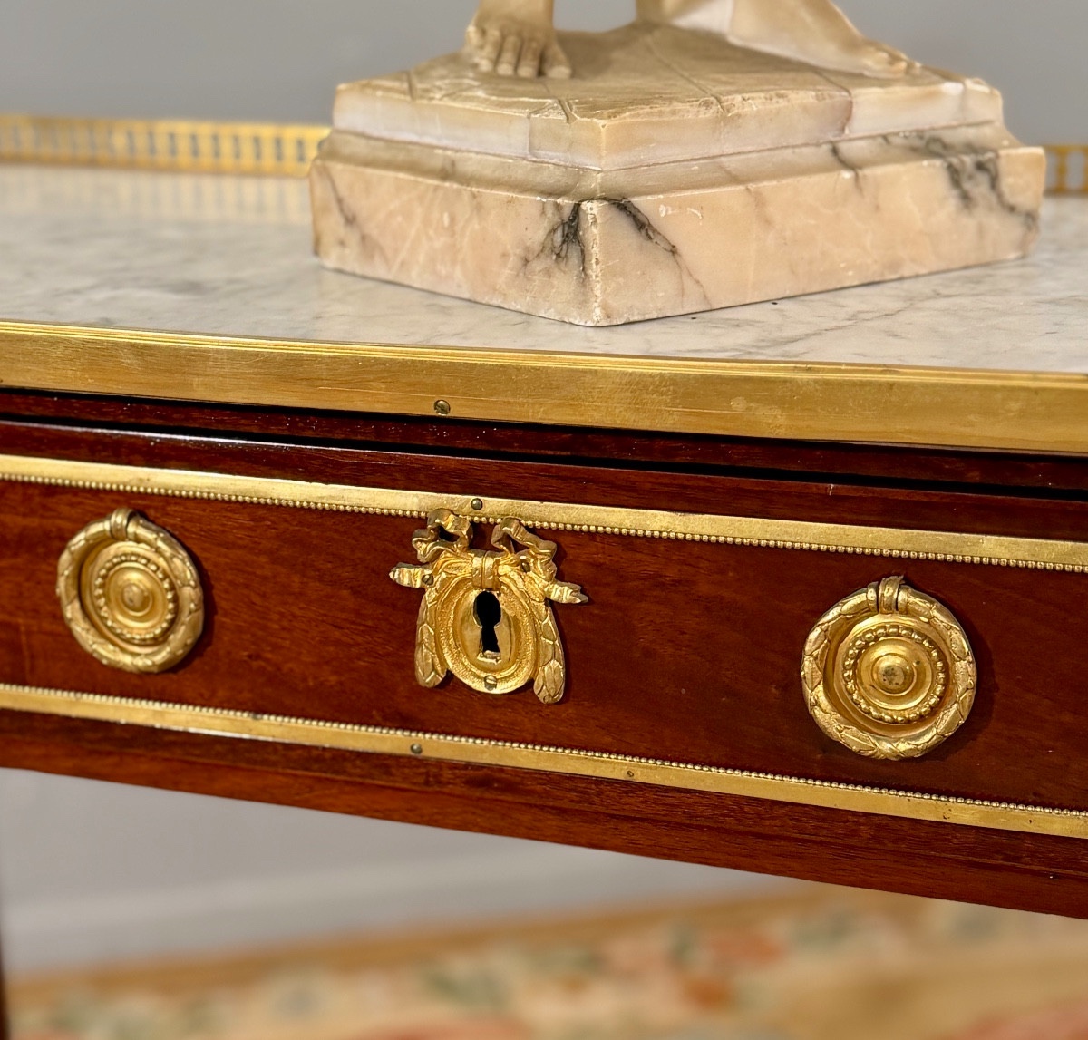 Console en Acajou d'Epoque Louis XVI, Vers 1780-photo-2