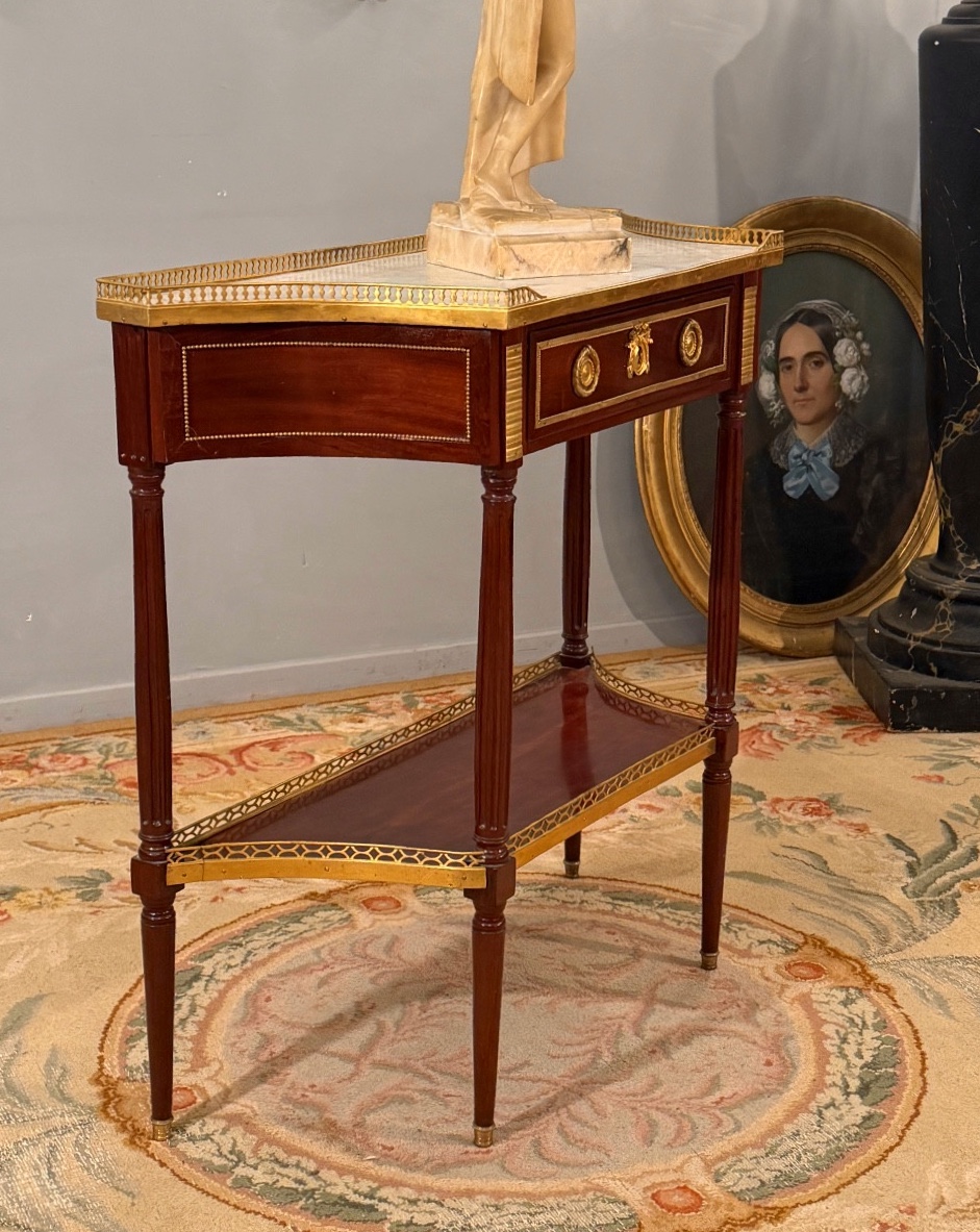 Console en Acajou d'Epoque Louis XVI, Vers 1780-photo-3