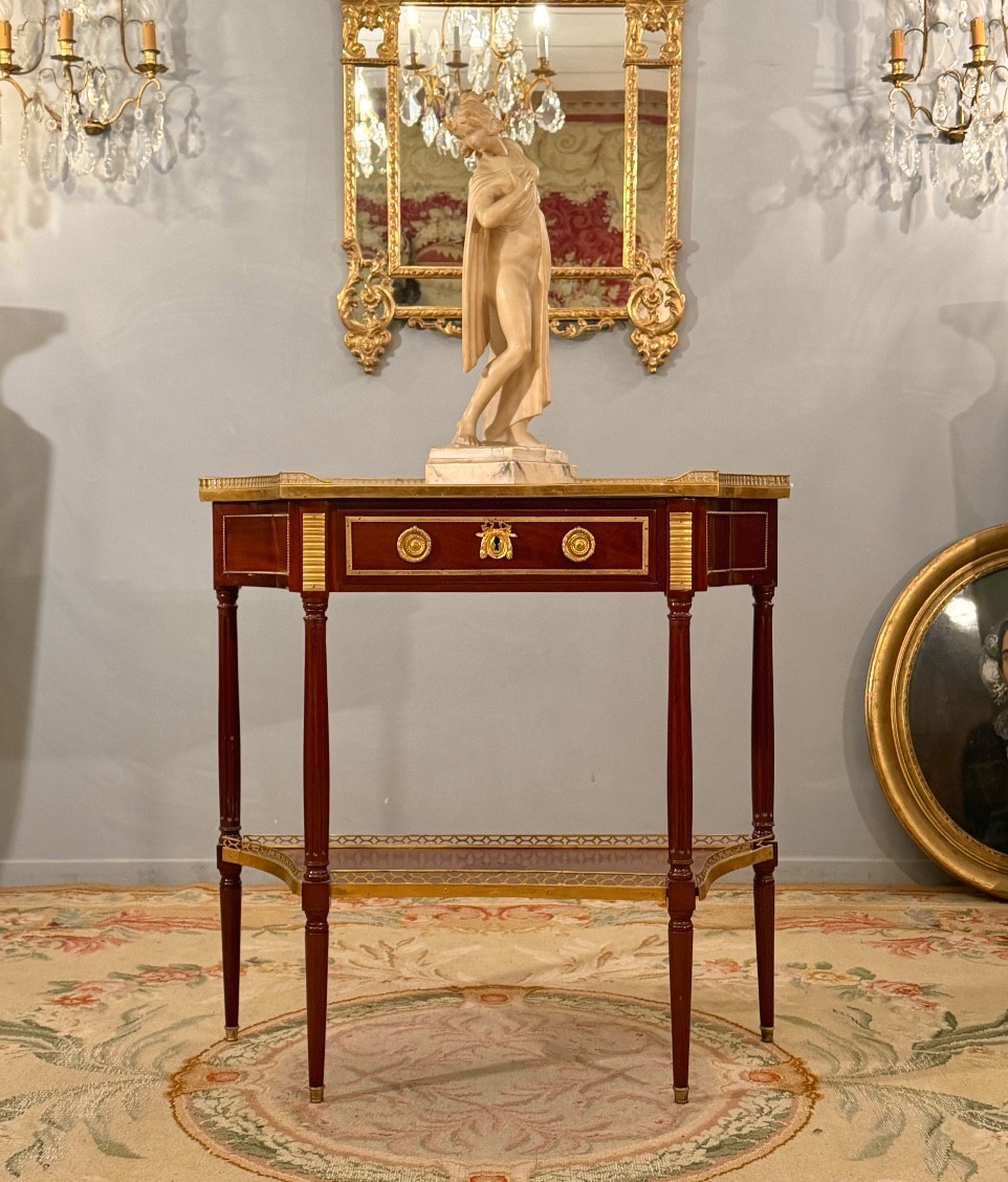Console en Acajou d'Epoque Louis XVI, Vers 1780