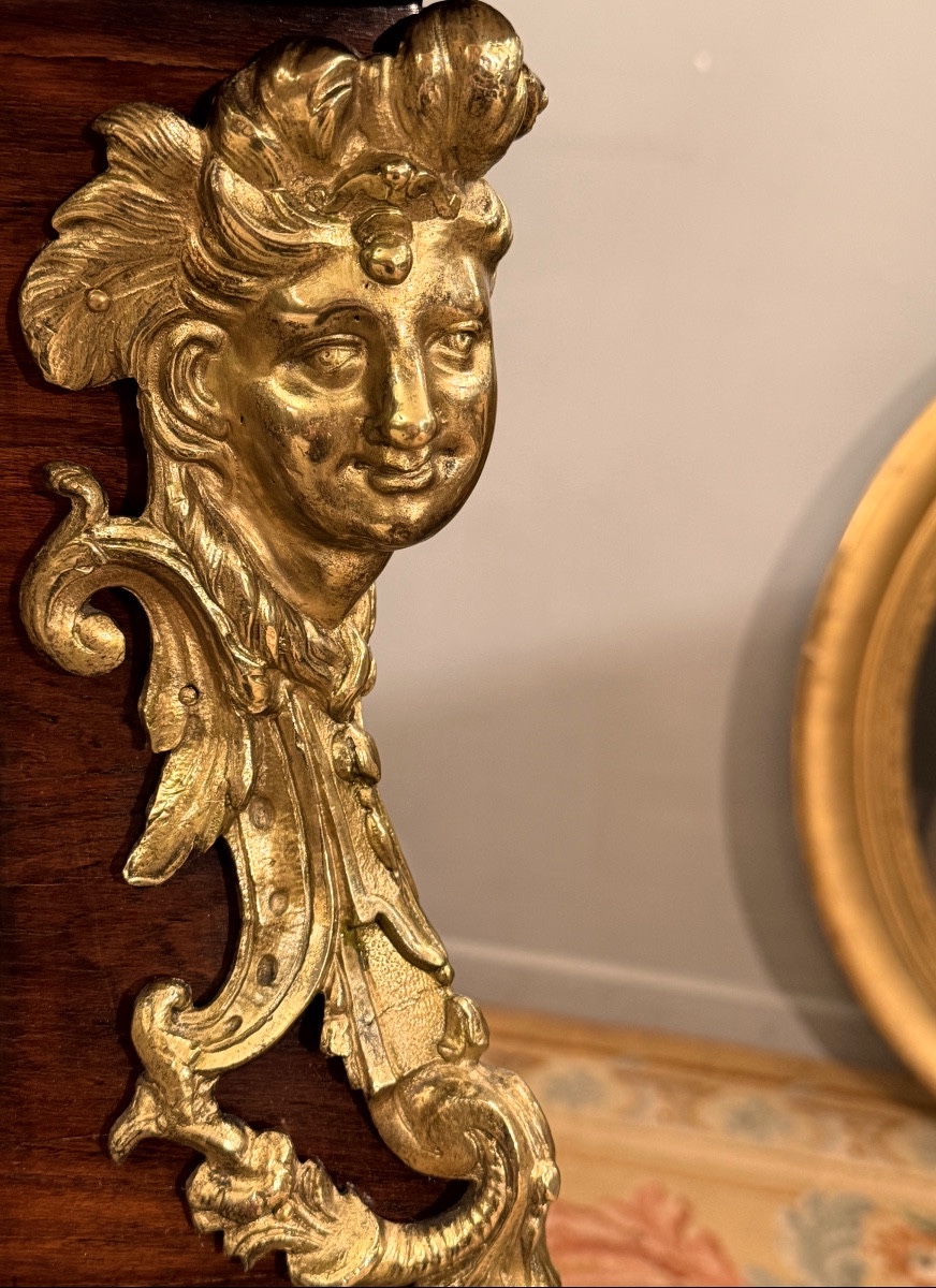 Louis XV Period Marquetry Commode In The Shape Of A Tomb, Circa 1740-photo-5