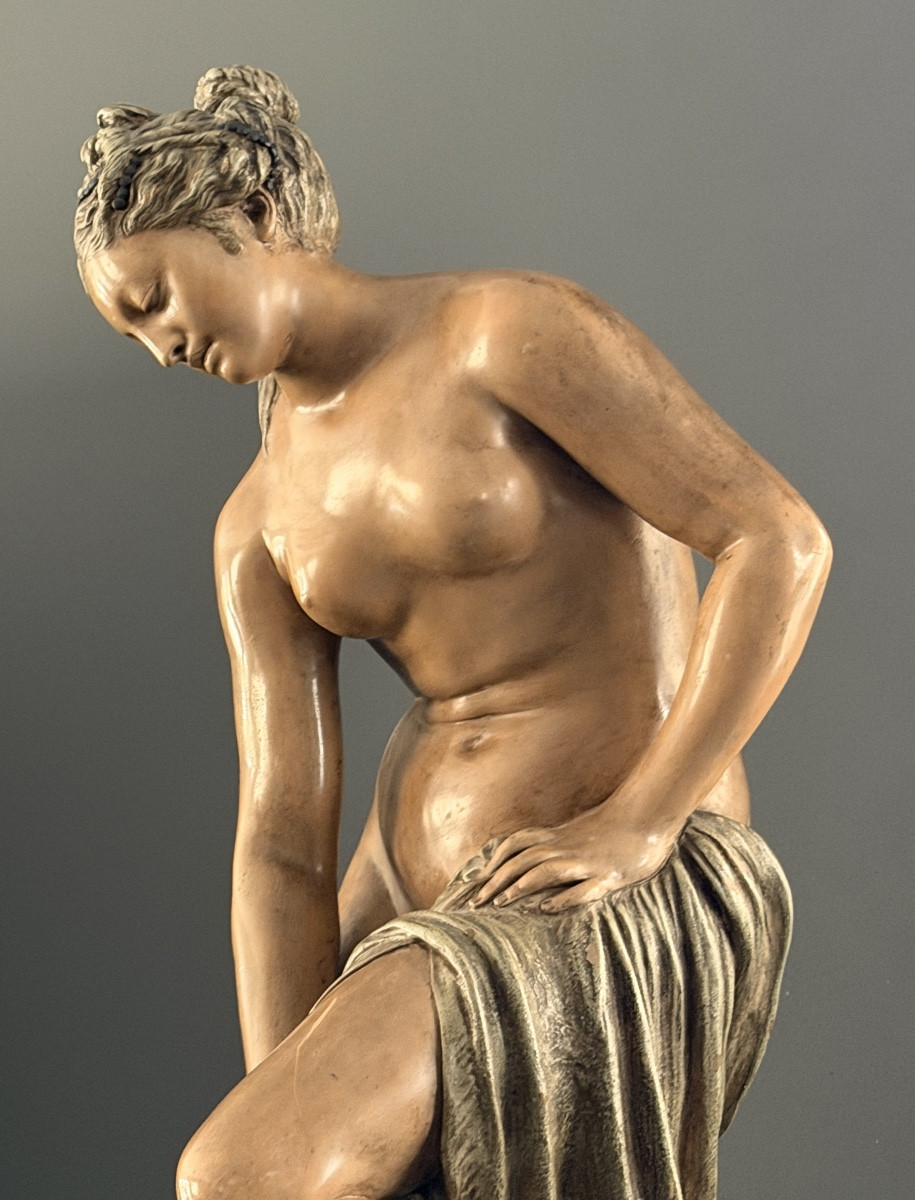 After Christophe Gabriel Allegrain, Sculpture Venus At The Bath, 19th Century-photo-2