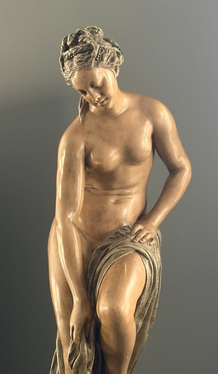After Christophe Gabriel Allegrain, Sculpture Venus At The Bath, 19th Century-photo-3
