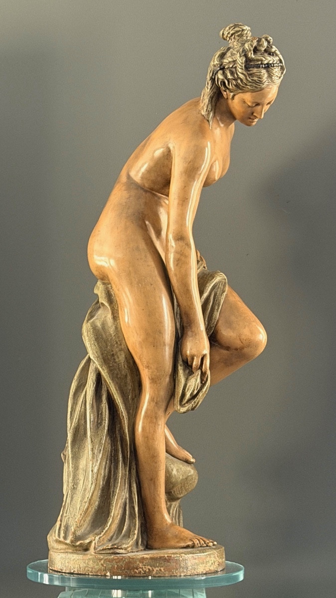 After Christophe Gabriel Allegrain, Sculpture Venus At The Bath, 19th Century-photo-4