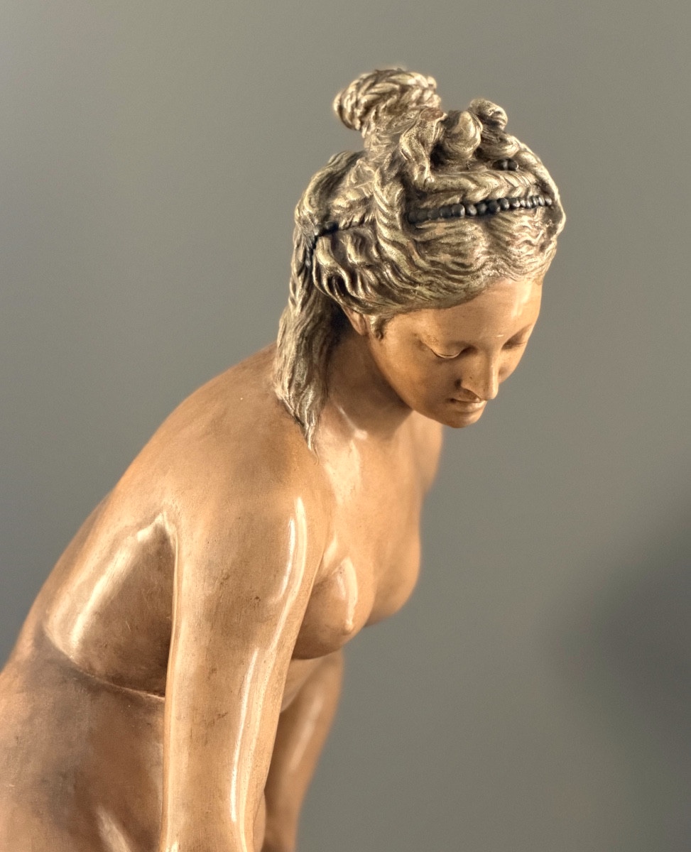 After Christophe Gabriel Allegrain, Sculpture Venus At The Bath, 19th Century-photo-5