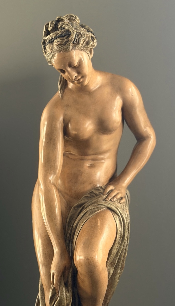 After Christophe Gabriel Allegrain, Sculpture Venus At The Bath, 19th Century-photo-6