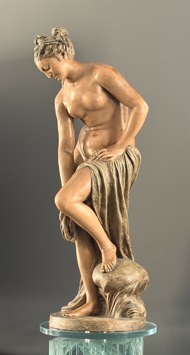 After Christophe Gabriel Allegrain, Sculpture Venus At The Bath, 19th Century-photo-7
