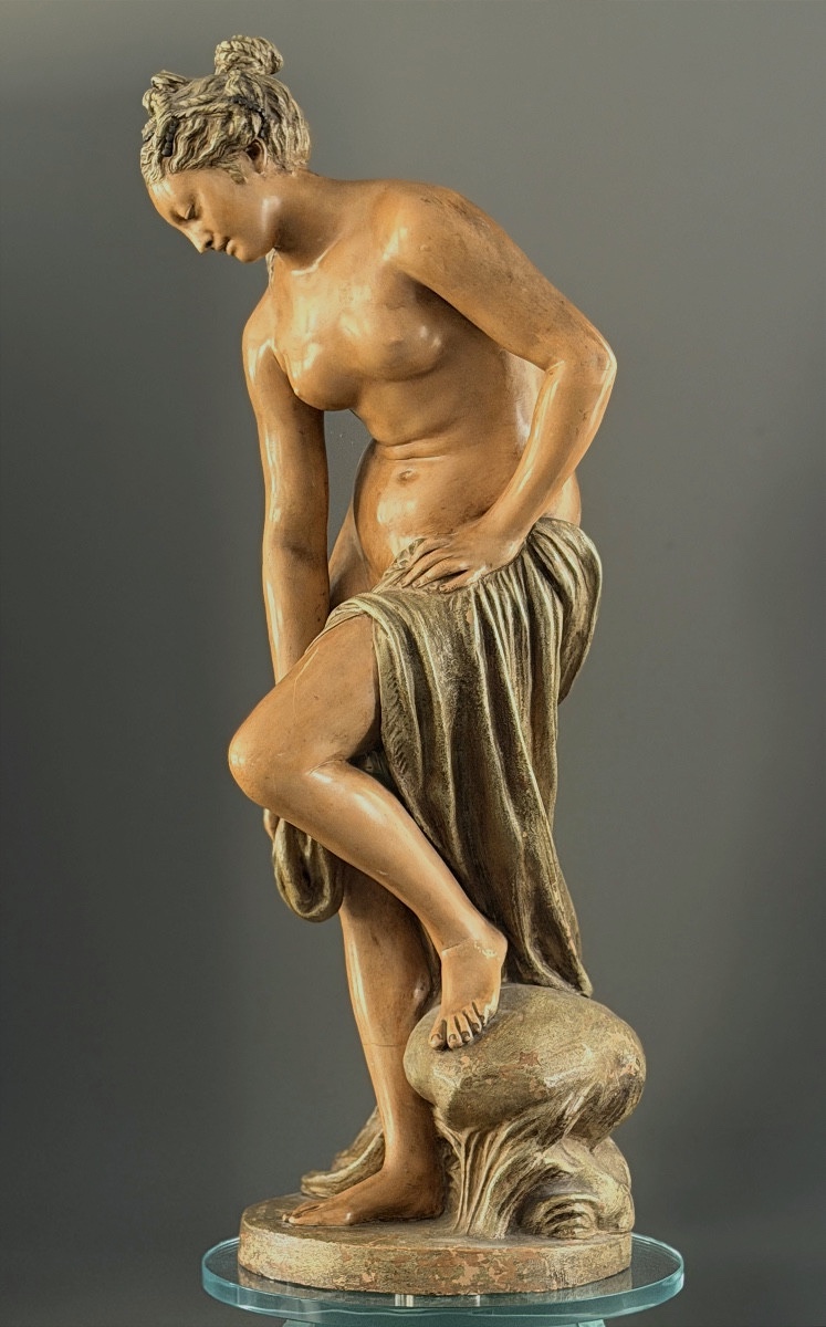 After Christophe Gabriel Allegrain, Sculpture Venus At The Bath, 19th Century