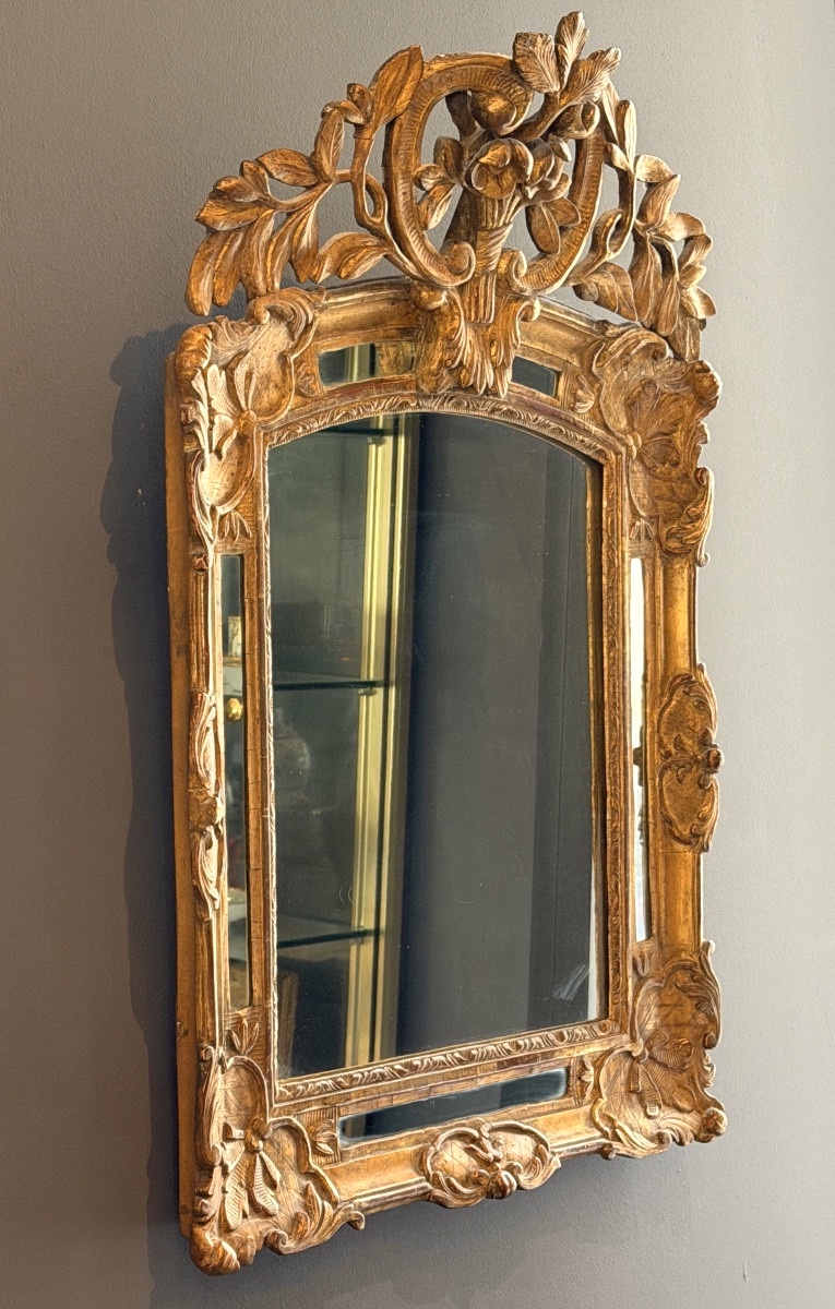 Miroir en Bois Doré d'Epoque Régence, Vers 1720-photo-3