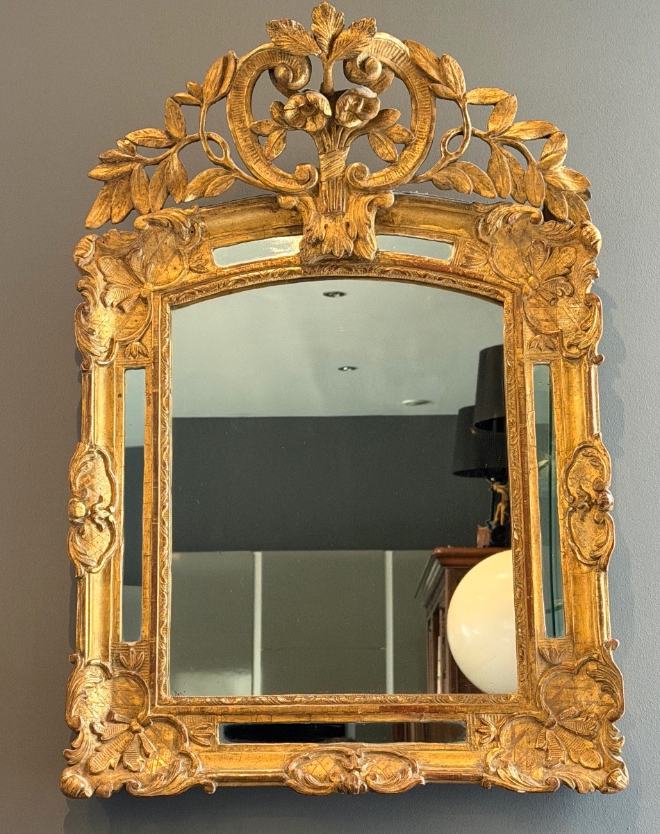 Miroir en Bois Doré d'Epoque Régence, Vers 1720-photo-4