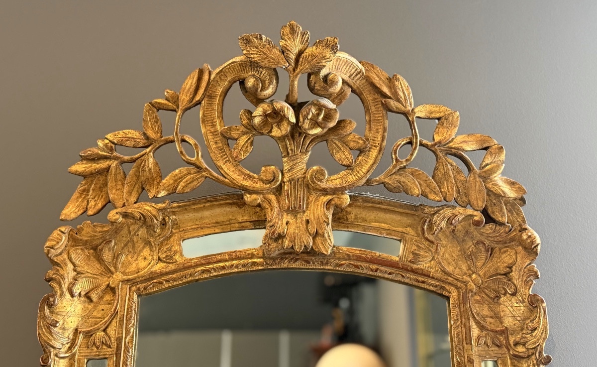 Miroir en Bois Doré d'Epoque Régence, Vers 1720-photo-2