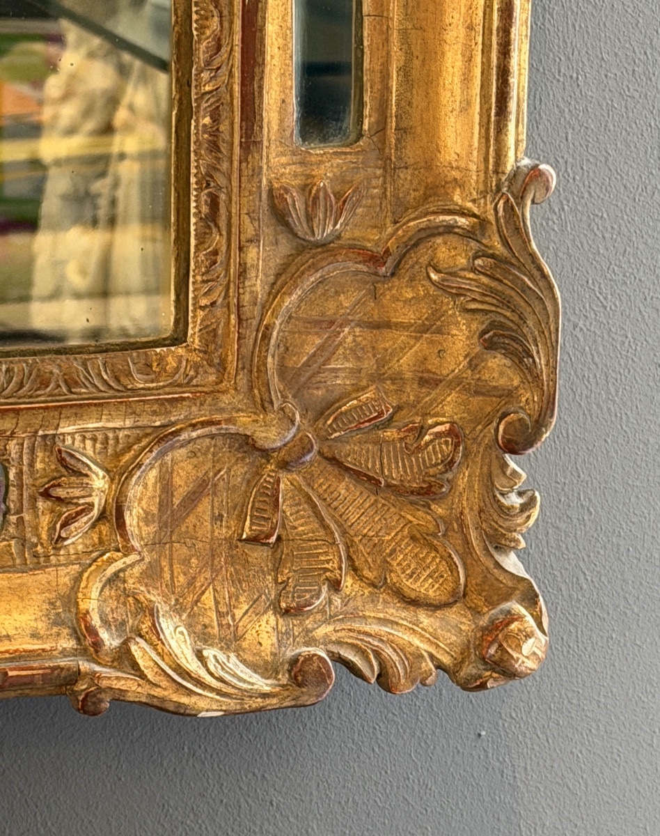 Miroir en Bois Doré d'Epoque Régence, Vers 1720-photo-3