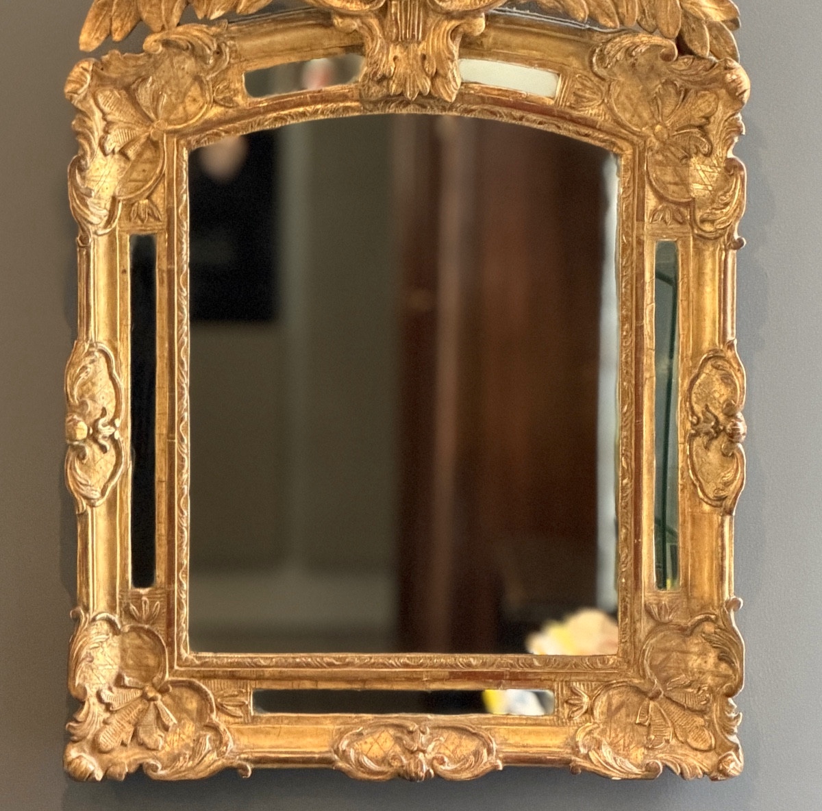 Miroir en Bois Doré d'Epoque Régence, Vers 1720-photo-5