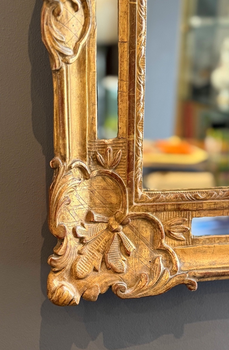 Miroir en Bois Doré d'Epoque Régence, Vers 1720-photo-6