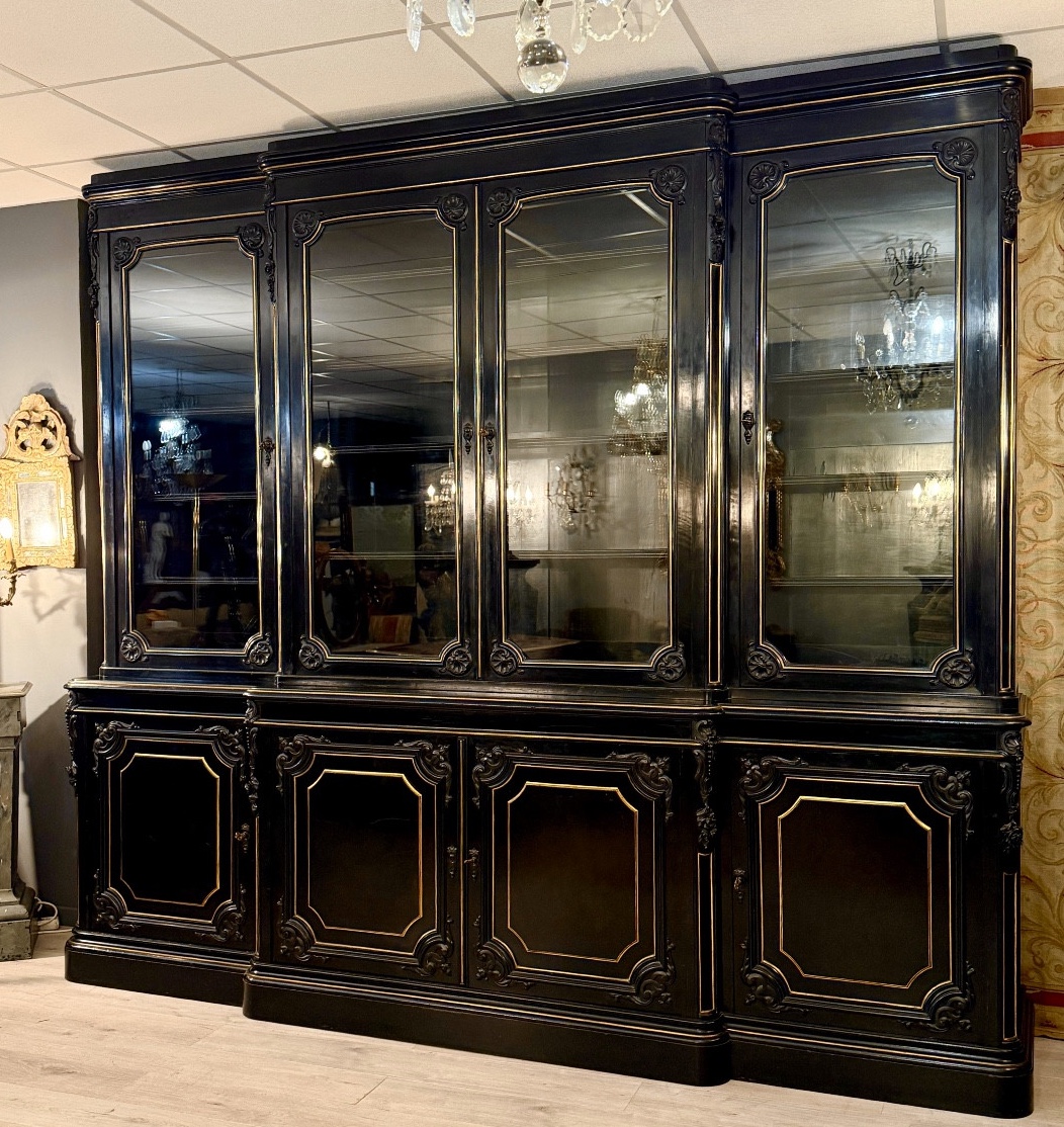 Jeanselme, Importante Bibliothèque Estampillée, Epoque Napoléon III, Vers 1850-photo-1