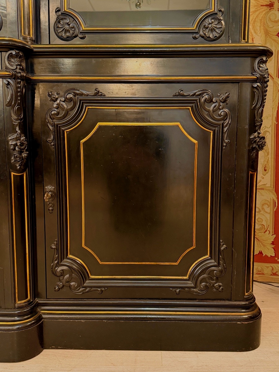 Jeanselme, Importante Bibliothèque Estampillée, Epoque Napoléon III, Vers 1850-photo-6