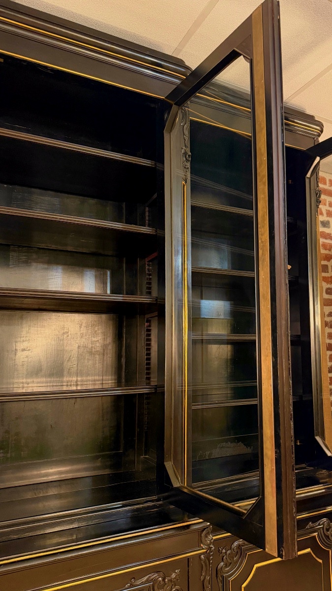 Jeanselme, Importante Bibliothèque Estampillée, Epoque Napoléon III, Vers 1850-photo-8