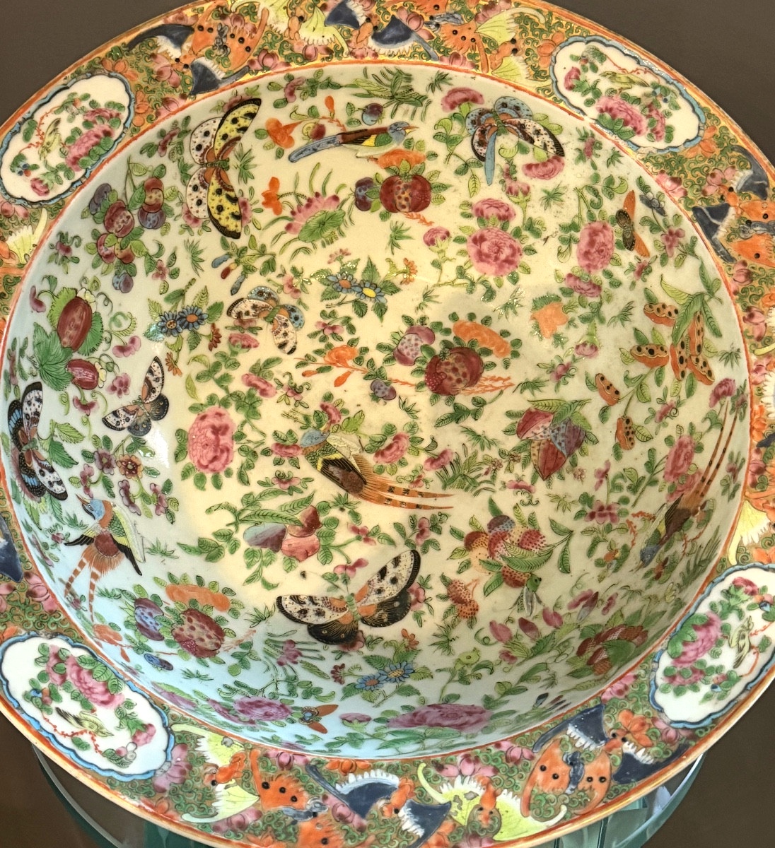 Chine, Grand Bassin Circulaire Porcelaine Famille Rose Epoque XIXème-photo-2