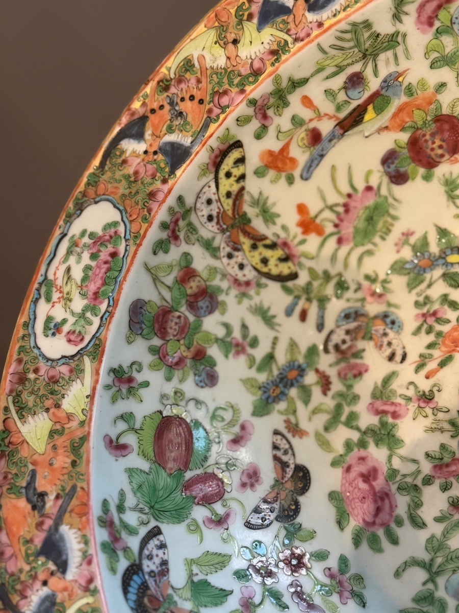 Chine, Grand Bassin Circulaire Porcelaine Famille Rose Epoque XIXème-photo-1