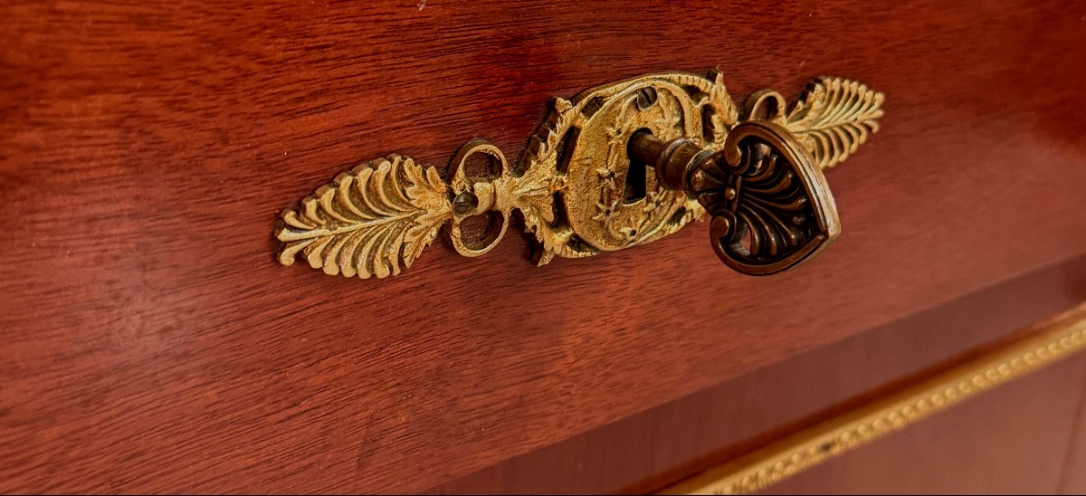 Paire de Buffets de Style Empire en Acajou, Epoque XIXème.-photo-7